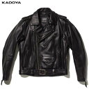 カドヤ(KADOYA) K'S LEATHER（ケーズレザー）バイク用 レザージャケット FPW-2 SFT ブラック 1301-0