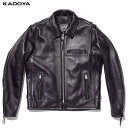 カドヤ(KADOYA) K'S LEATHER（ケーズレザー）バイク用 レザージャケット VNS-4 ブラック 1531-1 3L