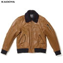 カドヤ(KADOYA) K'S LEATHER (ケーズレザー) バイク用 レザージャケット MAVERICK ブラウン 1633