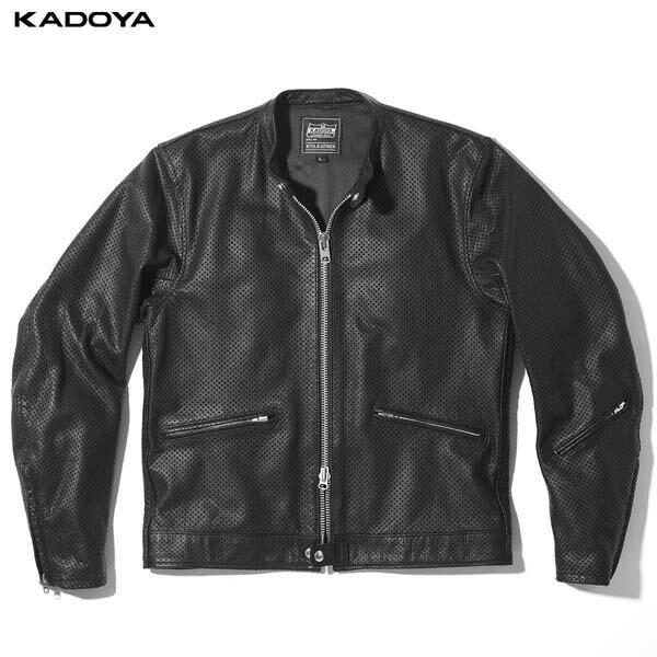 カドヤ(KADOYA) K'S LEATHER (ケーズレザー) バイク用 レザージャケット PL-RAFF (PL-ラフ) ブラック 1637