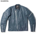 カドヤ(KADOYA) K'S LEATHER (ケーズレザー) バイク用 レザージャケット SW-BANSHEE (SW-バンシー) ブルーグレイ 1638 3-4L