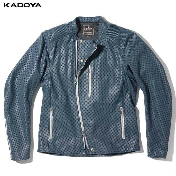 カドヤ(KADOYA) K'S LEATHER (ケーズレザー) バイク用 レザージャケット ATLAS-PL (アトラス-PL) ブルーグレイ 1639