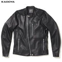 カドヤ(KADOYA) K'S LEATHER (ケーズレザー) バイク用 レザージャケット ATLAS-2 ブラック 1646