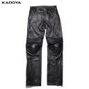 カドヤ(KADOYA) K'S LEATHER（ケーズレザー）バイク用 レザーパンツ TCS-PANTS 2 ブラック 2263-0