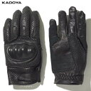 カドヤ(KADOYA) K'S LEATHER (ケーズレザー) バイク用 レザーグローブ NKG-SP2 ブラック 3353-0 レディース