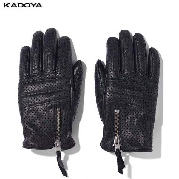 カドヤ(KADOYA) K'S LEATHER（ケーズレザー） バイク グローブ ROX GLOVE - PL ブラック 3359