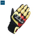山城謹製(yamashiro) ID-015 HERITAGE(ヘリテージ)ライディング サマー グローブ RED/YELLOW/BLACK(2)
