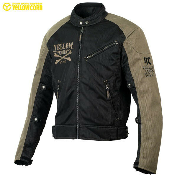 イエローコーン YB-4113 ジャケット ブラック/ベージュ 2024春夏新作