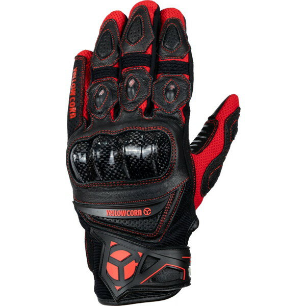 イエローコーン YG-343 メッシュ グローブ MESH GLOVE レッド 2023春夏新作