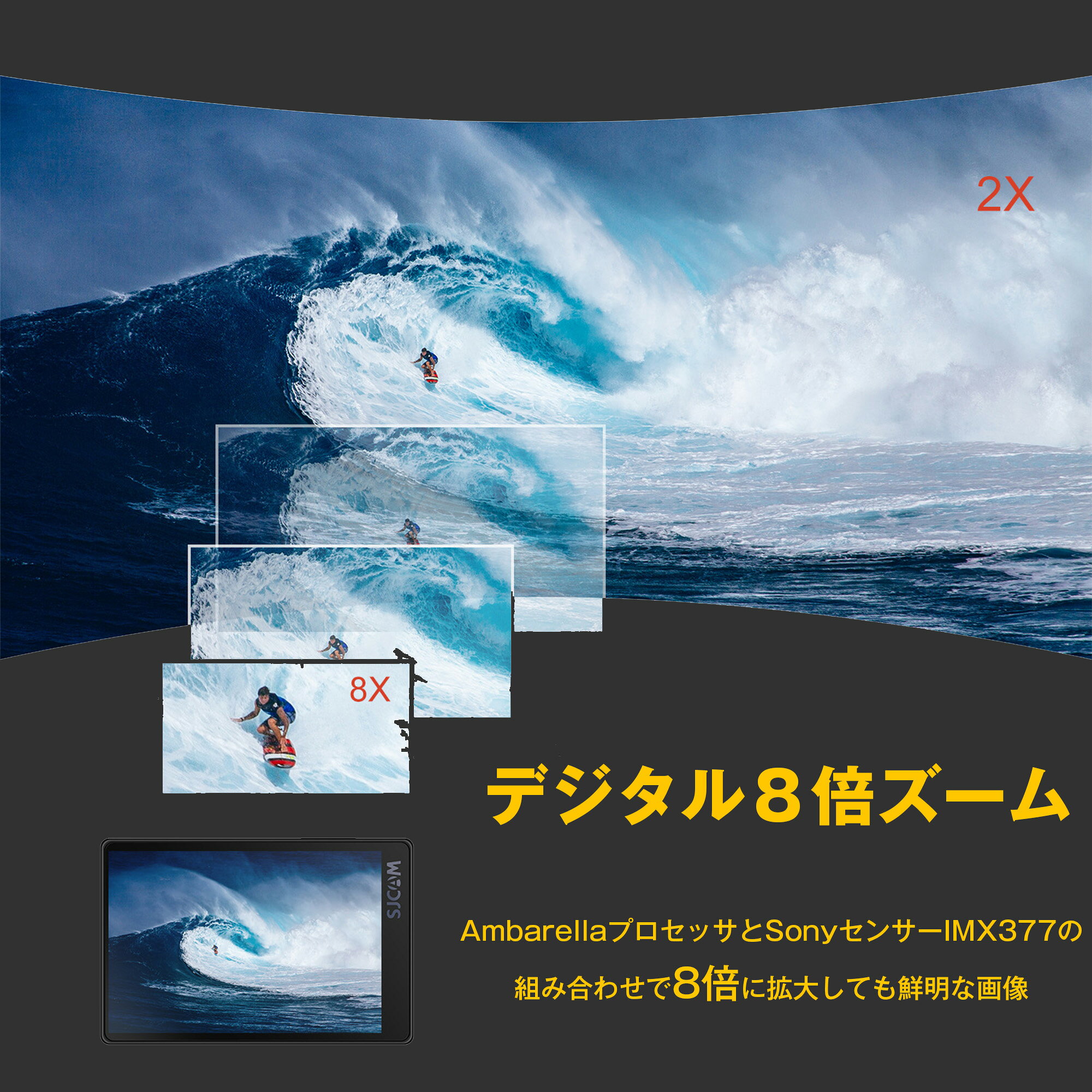 【マイク付き】SJCAM SJ8 Pro 正規品 4K録画対応 4K60FPS アクションカメラ アクシ...