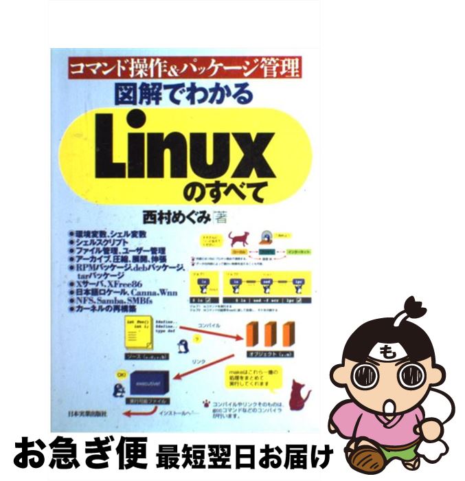 【中古】 図解でわかるLinuxのすべて コマンド操作＆パッケージ管理 / 西村 めぐみ / 日本実業出版社 [単行本]【ネコポス発送】