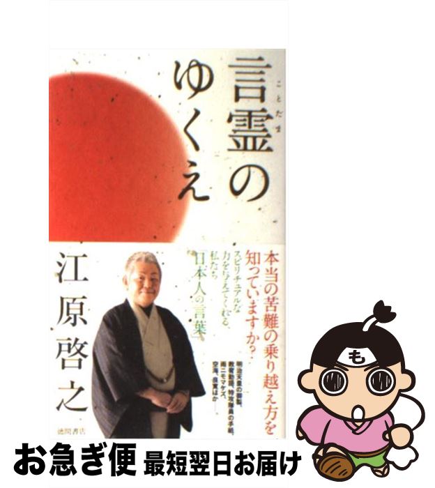 【中古】 言霊のゆくえ / 江原 啓之 / 徳間書店 [新書]【ネコポス発送】