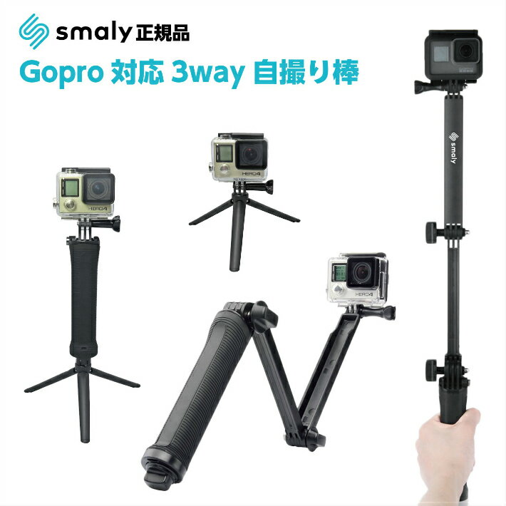 GoPro B_ hero7 8 9 10 11 Ή gopro S[v ANZT[ }Eg B ܂肽 ANVJ 3Way Grip i BXeBbN Or ZJ_ ZtB[XeBbN hero black