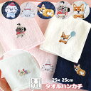 犬 タオル ハンカチ ミニタオル コーギー プードル 柴犬 ブルドック パグビションフリーゼ かわいい タオル 女子 吸水性 小学生 女の子 ふんわり ハンドタ...