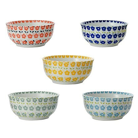 ＼期間限定半額！対象商品は特設ページへ／北欧フラワー ボウル 5色組 食器 器 美...