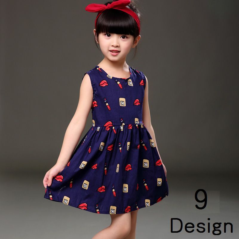 送料無料 ワンピース 女の子 ノースリーブワンピース かわいい 春 夏 カジュアル キッズ 子供 子供服 ブルー ホワイト イエロー ピンク