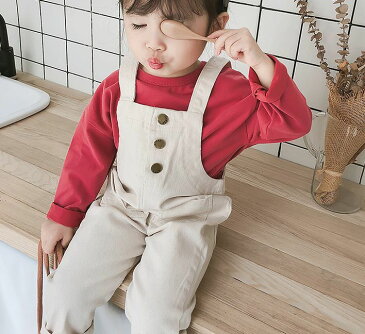 送料無料 オーバーオール サロペット デニム つなぎ オールインワン デニムパンツ キッズ 女の子 子供服 キッズ服 ボトムス パンツ ロングパンツ ズボン 長ズボン フロントボタン フロントポケット シンプル 無地 柄なし カジュアル お出掛け ホワイ