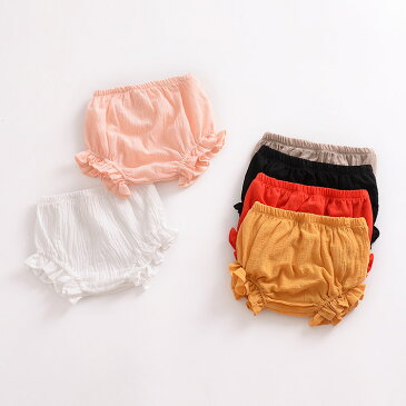 送料無料 ブルマパンツ ショートパンツ かぼちゃパンツ カボチャパンツ ベビー キッズ 子ども 子供服 女の子 赤ちゃん ブルマ 短パン 半ズボン インナーパンツ ハーフパンツ フリル ウエストゴム 無地 シンプル カジュアル ガーリー おしゃれ かわい