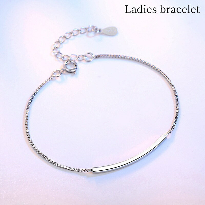 送料無料 ブレスレット レディース 女性 アクセサリー ファッション雑貨 ベネチアンチェーン バトン シルバーカラー シンプル おしゃれ エレガント 綺麗 かわ...