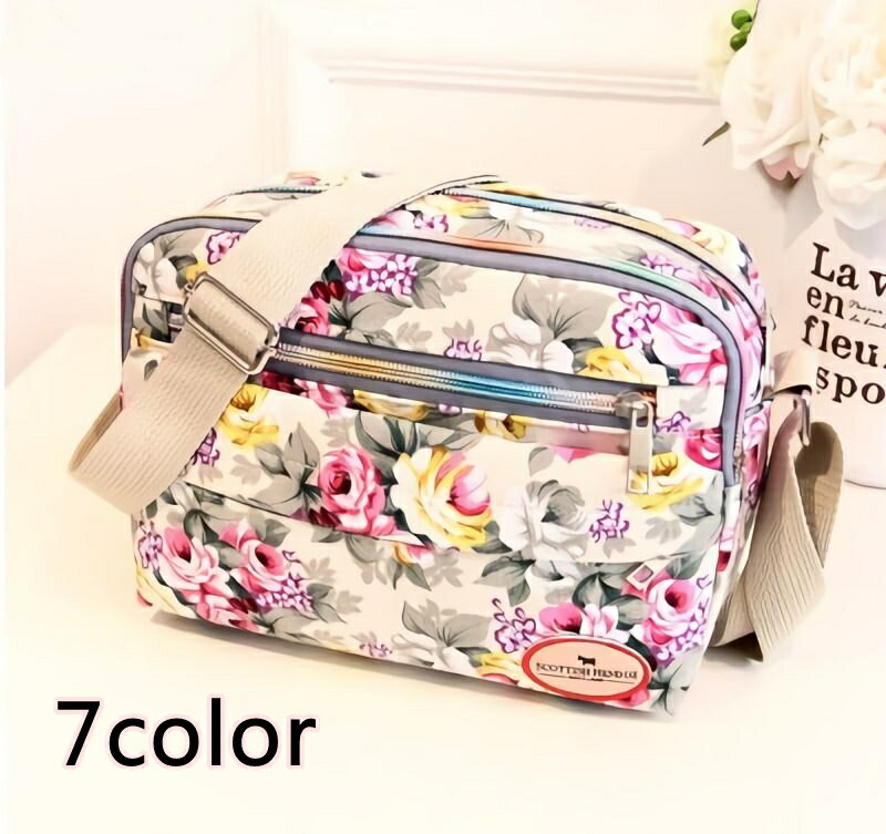 送料無料 ショルダーバッグ レディース キャンバス 上品 花柄 ミニ 小さめ かばん 斜めがけ 肩掛け BAG..