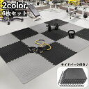 送料無料 ジョイントマット トレーニングマット 6枚セット サイドパーツ付き 大判 60×60cm 厚さ1.2cm 防水 衝撃吸収 キズ防止 防音対策 縞鋼板風 厚手 床冷え防止 フリーカット可能 お手入れ簡単 水洗い可 エクササイズマット プレイマット クッションマット フロアマット