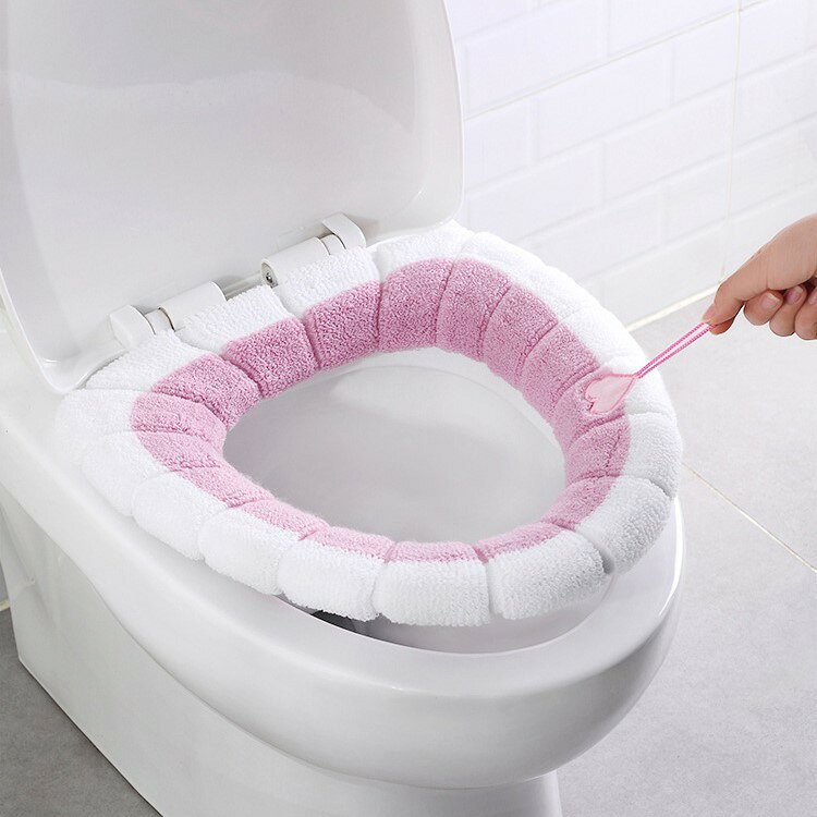 送料無料 便座カバー トイレカバー 日用品 生活雑貨 トイレ用品 O型 起毛 防寒 取...