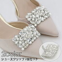 送料無料 シューズクリップ 2個セット 1足分 シューパーツ レディース ラインストーン シューズアクセサリー 靴用クリップ ビジュー キラキラ おしゃれ きれ...