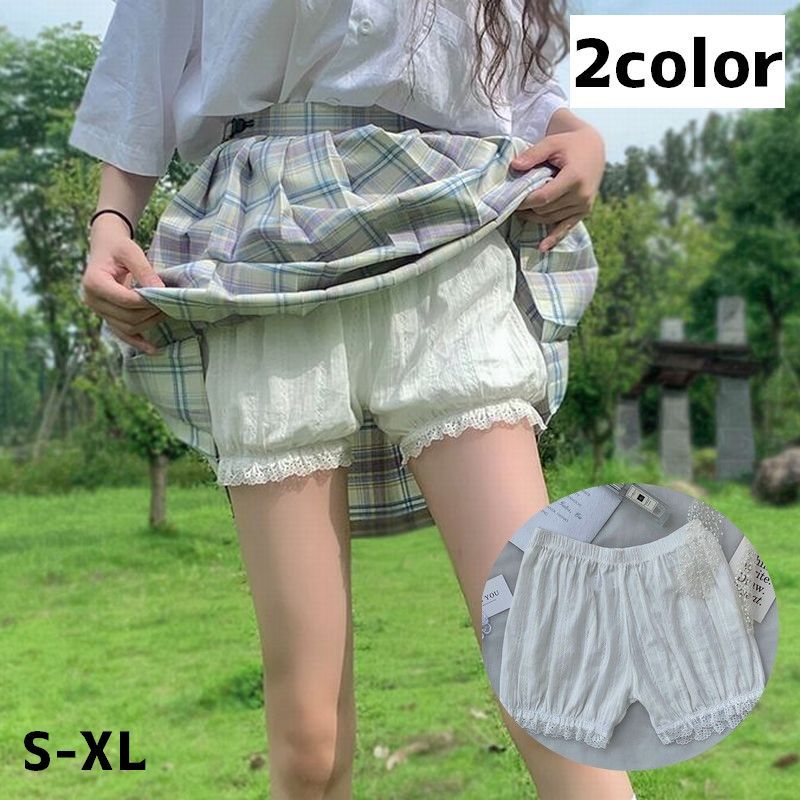 送料無料 ペチパンツ タップパンツ レディース 女性 インナー 下着 インナーパンツ 見せパン ショート丈 フリル かぼちゃパンツ レース 透け防止 冷え防止 ...