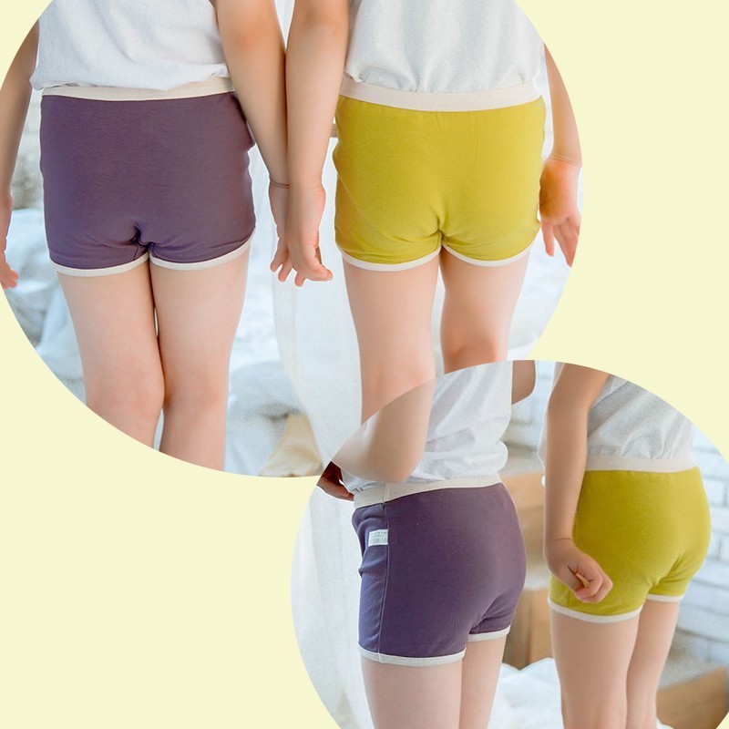 送料無料 子供用 ボクサーパンツ 下着 インナー ショーツ キッズ ベビー 男の子 女の子 単品 アンダーウエア パンツ ボクサーブリーフ 無地 パイピング 前閉じ 男児 女児 おしゃれ シンプル 3