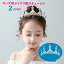 送料無料 ティアラ風カチューシャ 冠 クラウンティアラ キッズ用 女の子 キッズ用アクセサリー ヘアアクセサリー カチューシャ 頭飾り ラインストーン フェイクパール かわいい おしゃれ 上品 誕生日 パーティー ゴールドカラー シルバーカラー