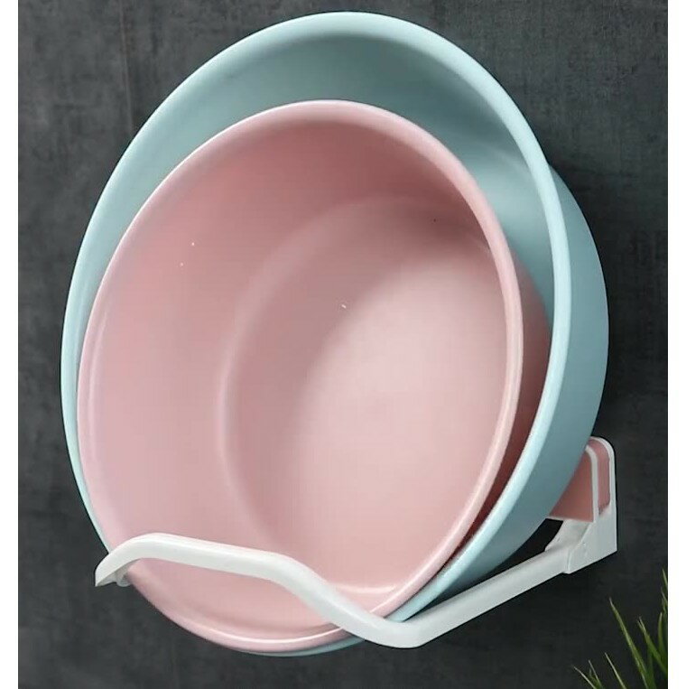 motto-mottoの送料無料 バスラック 浴室用ラック ラック 開閉式 貼り付け 穴あけ不要 フック付き 浴室 洗面 バス キッチン 鍋蓋 洗面器 フック 引っ掛け スポンジ掛け ブラシ掛け｜アングル3