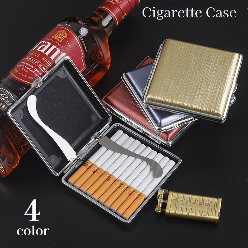 送料無料 シガレットケース タバコケース 20本 タバコ入れ 収納ケース 煙草ケース 喫煙具 煙草入れ 持ち歩き便利 シンプル おしゃれ 折れ防止 崩れ防止 メ...