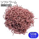 送料無料 ソフトワーム ソフトルアー 50個セット 8cm バス釣り ミミズ 疑似餌 虫 釣り 根魚 チョン掛け ノーシンカー ワッキーリグ フィッシング リアル 大容量 淡水 沖釣り