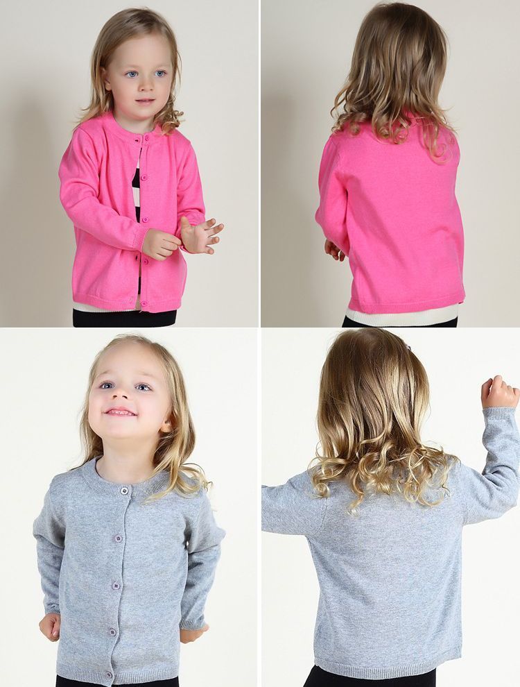 送料無料 カーディガン ニット 子供服 トップス アウター 羽織り キッズ ベビー 女の子 男の子 長袖 春秋 無地 シンプル カジュアル 2