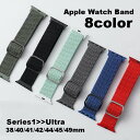 送料無料 腕時計用ベルト apple watch用互換バンド アップルウォッチ用 ナイロンストラップ レディース メンズ 男女兼用 ユニセックス 着せ替え 交換...