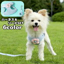 送料無料 ハーネス リード 2点セット 犬用 猫用 ペット用 散歩紐 花 フラワーモチーフ おしゃれ かわいい 可愛い 犬 猫 ペット用品 ペットグッズ 散歩 ...
