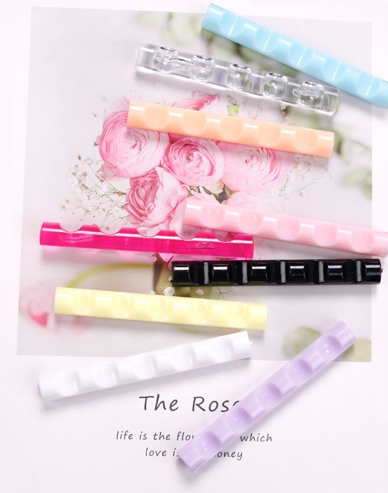 送料無料 ネイルブラシスタンド メイクブラシホルダー ネイル用品 ネイルアート ジェルネイル 5本収納 筆置き 横置き スリム シンプル