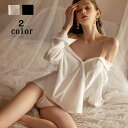 送料無料 セクシーランジェリー 2点セット シャツ オフショルダー ショーツ レディース 女性 下着 Tバック 透け感 シアー シースルー