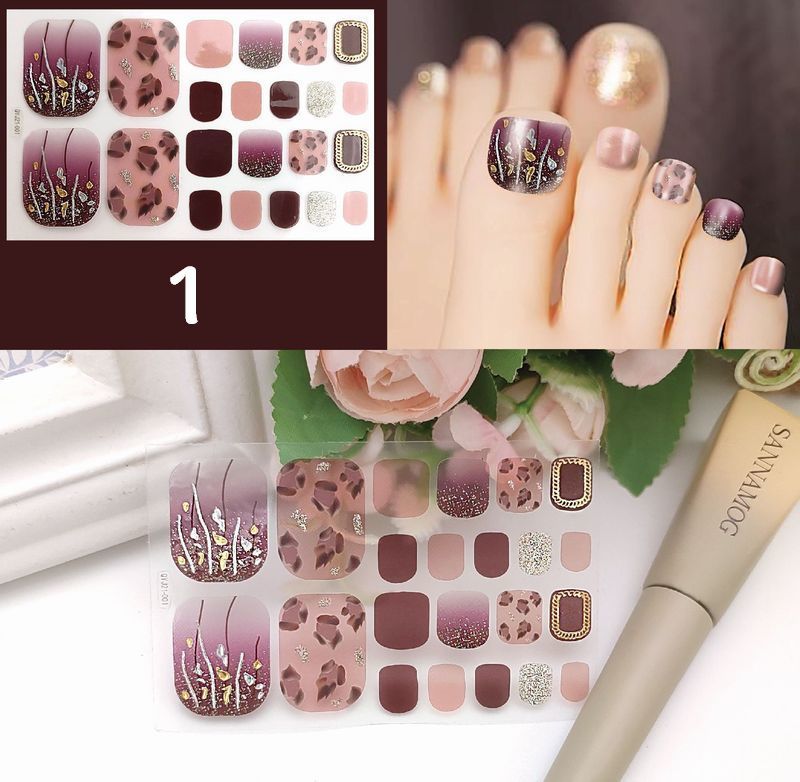 送料無料 フットネイルシール ネイルステッカー ペディキュア 足の爪 貼るだけ 簡単 ネイルアート セルフネイル ネイルラップ フルカバー