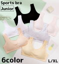 送料無料 スポーツブラ ジュニアブラ スポブラ カップ付き 下着 インナー 大きいサイズ 女の子 ガールズ 女性 レディース シンプル ベーシック 無地