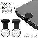 送料無料 コネクタキャップ スマホ 2個セット 携帯 充電口カバー 保護 Android iPhone Type-C ライトニング シンプル カジュアル