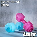 送料無料 ウォーターダンベル ダンベル 830ml トレーニング 筋トレ エクササイズ 運動不足解消 水量調節可能 男性 初心者 家トレ