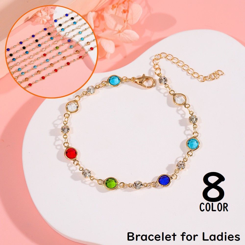 送料無料 ブレスレット レディース 女性 腕輪 アクセサリー アジャスターチェーン ラインストーン ビジュー おしゃれ プレゼント ギフト