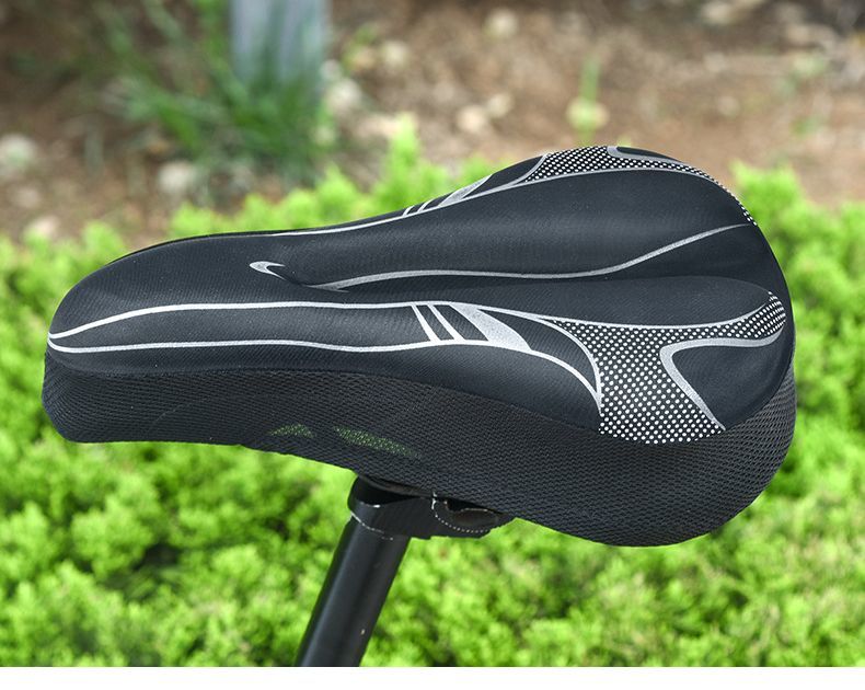 送料無料 サドルカバー シートカバー 自転車 クッション ソフトパッド 衝撃吸収 3D...