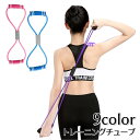 送料無料 トレーニングチューブ ゴムバンド 8の字タイプ ストレッチ スポーツ器具 フィットネス 筋トレ 自宅 簡単 シンプル シェイプアップ ピラティス ヨガ 体操 男性用 女性用 エクササイズグッズ