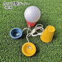 送料無料 ゴルフティー 4個1組ゴルフ用品 スポーツ用品 ロープ付き 置くだけ 練習用 イエロー ブルー レッド プラスチック製