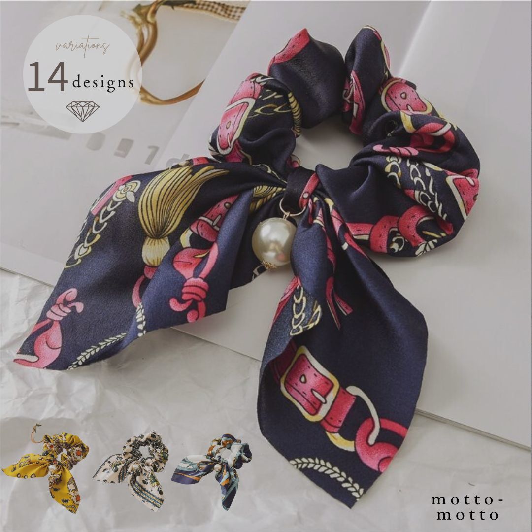 送料無料 ヘアゴム 髪ゴム シュシュ 髪留め 髪飾り レディース ヘアアクセサリー ヘアアレンジ まとめ髪 フェイクパール リボン おしゃれ きれいめ 上品 か...