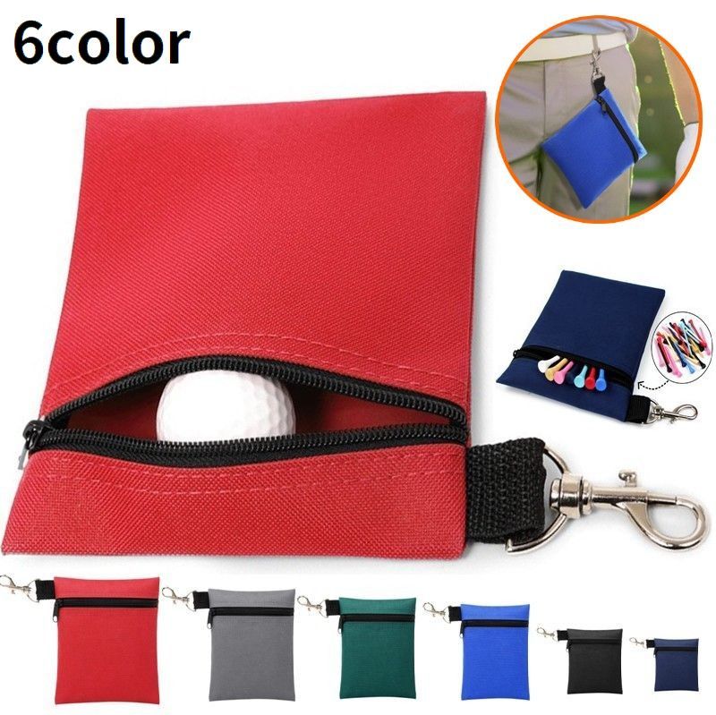 送料無料 ゴルフボールケース メンズ レディース ラウンド用品 ボールポーチ ティーホルダー グリーンフォーク収納 カラビナ付き 吊り下げ