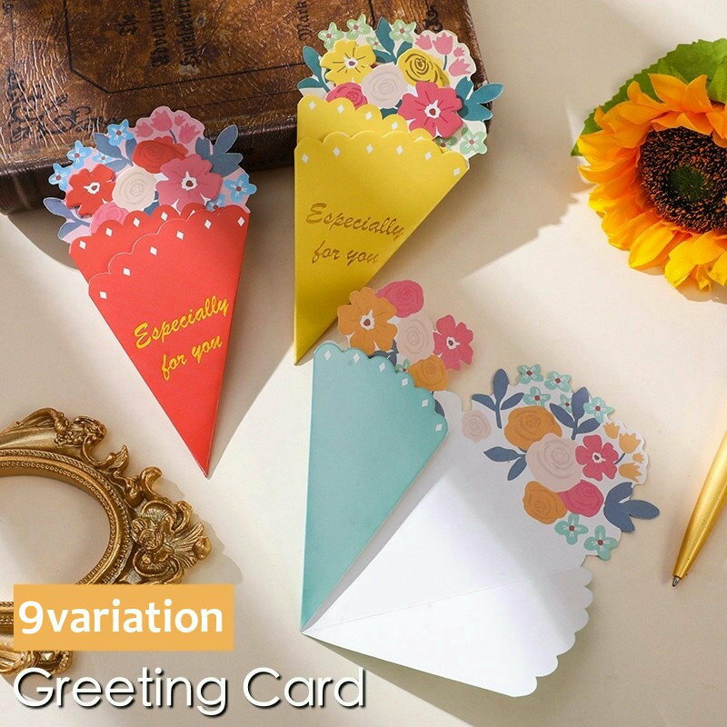 送料無料 グリーティングカード メッセージカード 花束 薔薇 バラ お祝い 記念日 バレンタイン 誕生日 バースデー ウェディングカード 結婚 出産祝い 母の日...