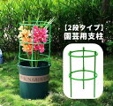 送料無料 園芸用支柱 リング支柱 組み立て式 2段 植木鉢用 花 観葉植物 ガーデニング 円柱型 フラワー 支柱 花支え サポート フレーム 簡単取付 再利用 ...